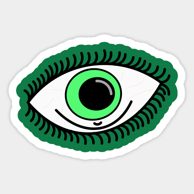 Eyeman - the happy monster Sticker by Artemis Garments